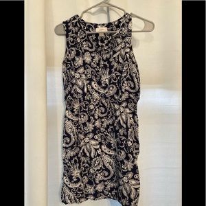 Navy blue and white dress. Very light weight